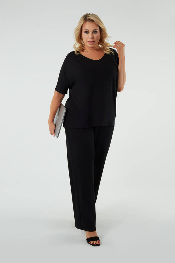 Soler Halenka s krátkým rukávem Italian Fashion - černá