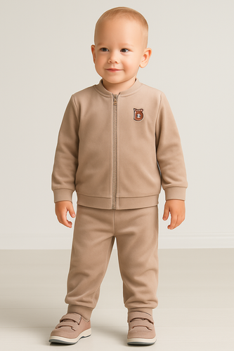 Dětská tepláková souprava Bear velour Bambarillo beige | Soft set