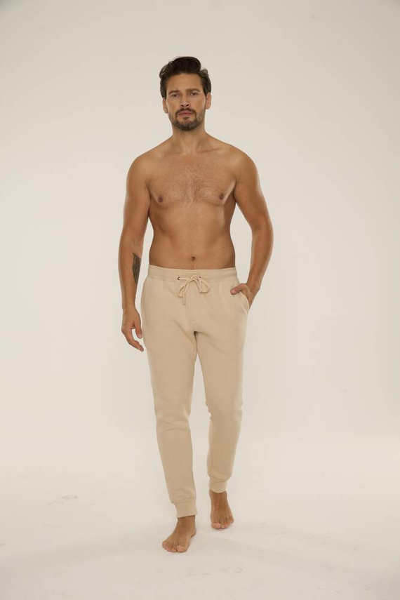 813 Indigo Pánská tepláková souprava De Lafense - písková