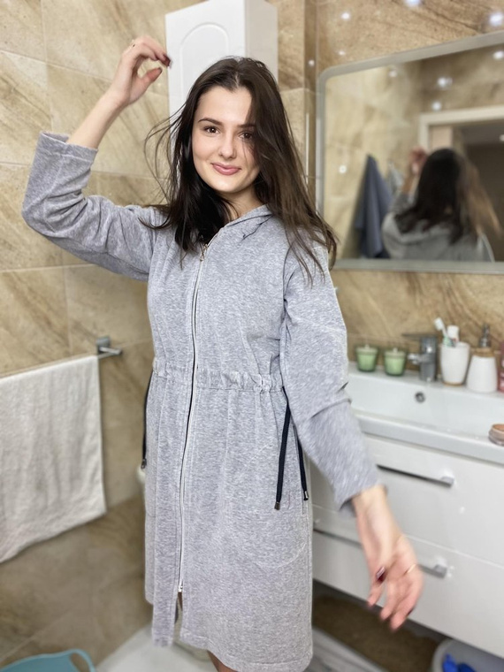 498 Macarena II Dámský krátký župan Forex - světlý melír