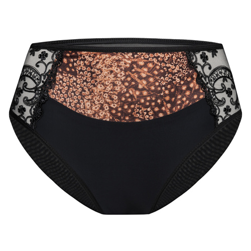 Vena VF-473 černo-skořicové kalhotky – pohodlné dámské kalhotky s krajkou