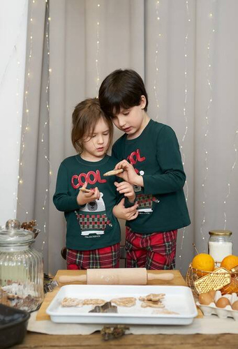 Tess Dětské pyžamo Italian Fashion - zelené/potisk