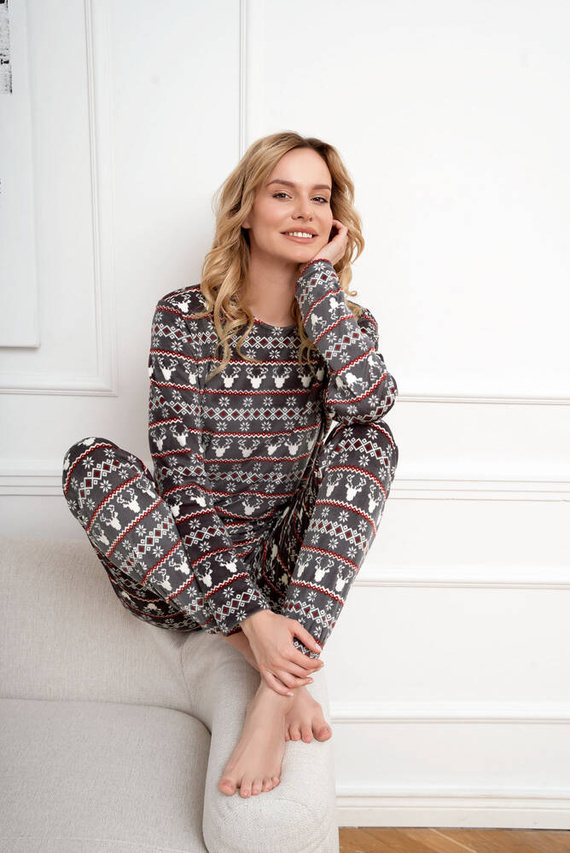 Island Fleece dámská souprava Italian Fashion - grafitový potisk