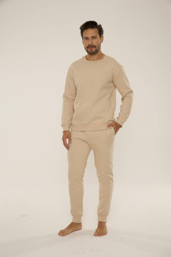 813 Indigo Pánská tepláková souprava De Lafense - písková