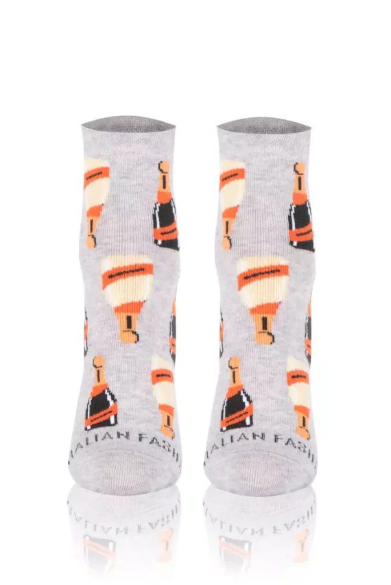 S153Z Prosecco Ponožky Italian Fashion - světlý melír