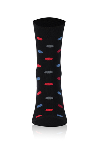 M21 Pánské dlouhé ponožky Italian Fashion - černá/bordeaux/graphite