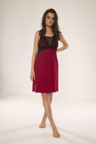 485 Artemise Forex noční košile bez ramínek - vínová