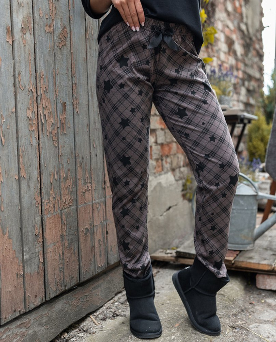 Sensis Reach For The Stars Dámské pyžamo - černohnědé