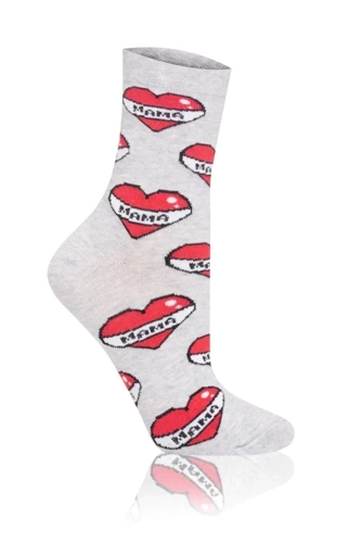 S122D Mama dlouhé ponožky Italian Fashion - šedé