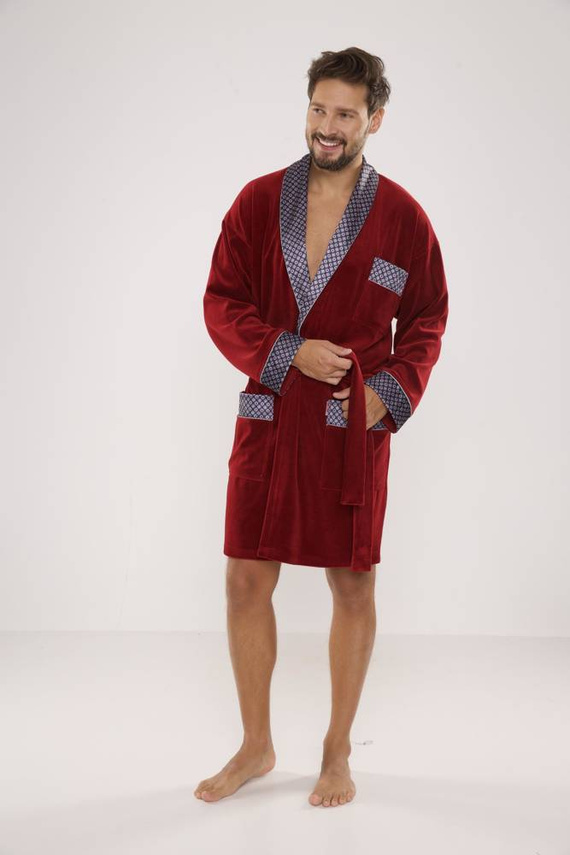 772 Bonjour pánský forexový župan - bordó