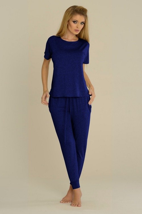 524 Paula Dámské pyžamo De Lafense - tmavě modré