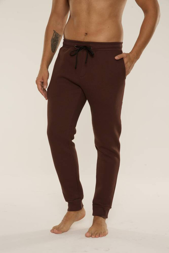 813 Indigo Pánská tepláková souprava De Lafense - čokoládová