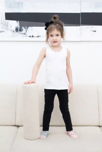 Dívčí tričko Tosia, široká ramena Italská móda - bílá