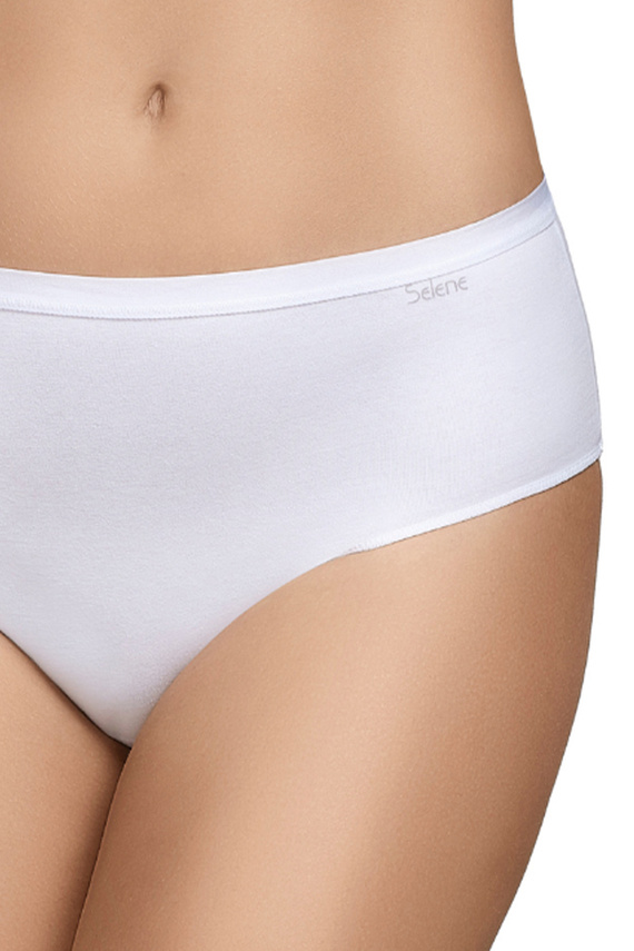 Figi wysokie Selene 401 biały bawełniane 2-pack wygodny wysoki stan