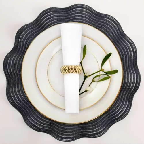 Podložka na stůl Eurofirany elegantní podložka pod talíře glamour June black