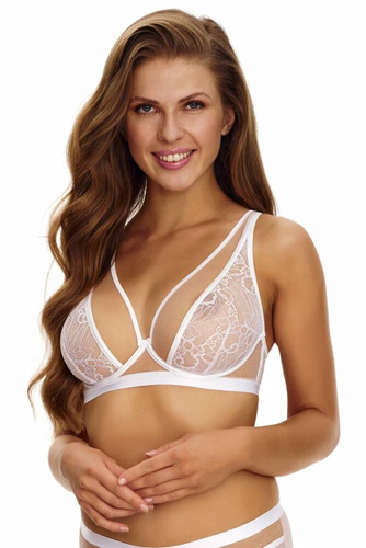 2455 Lupoline soft bralette podprsenka - bílá béžová