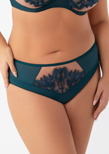 Dámské kalhotky Gorsenia Glen K 951 - mořská barva, elegantní krajka