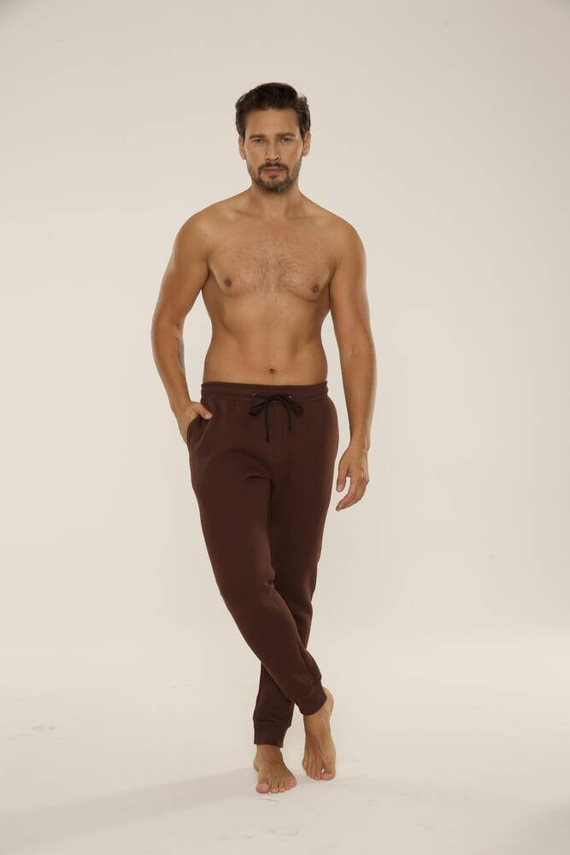 813 Indigo Pánská tepláková souprava De Lafense - čokoládová