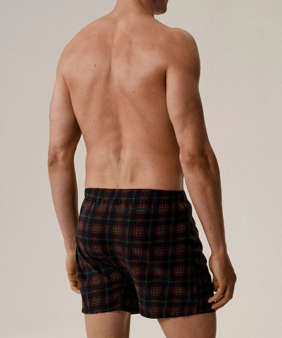 Pánské bavlněné boxerky 2GMB-013 Atlantic zeleno-modré v krabici po 2 kusech