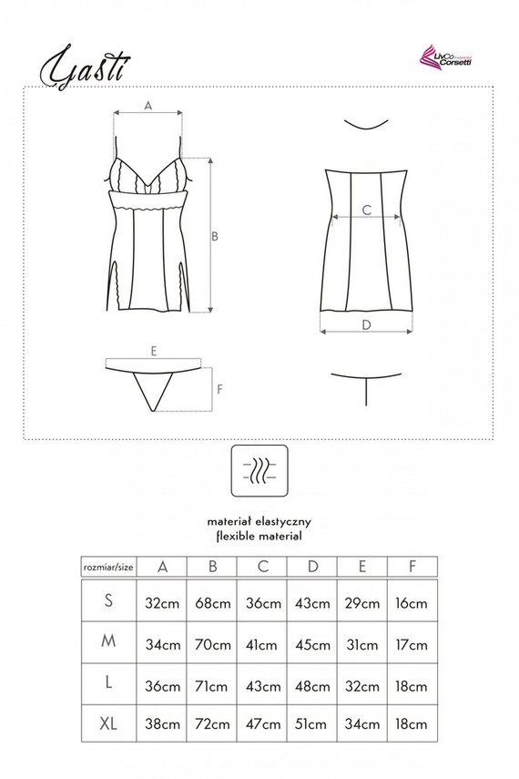 Yasti LC 13431 Set, košilka a kalhotky LivCo Corsetti Fashion