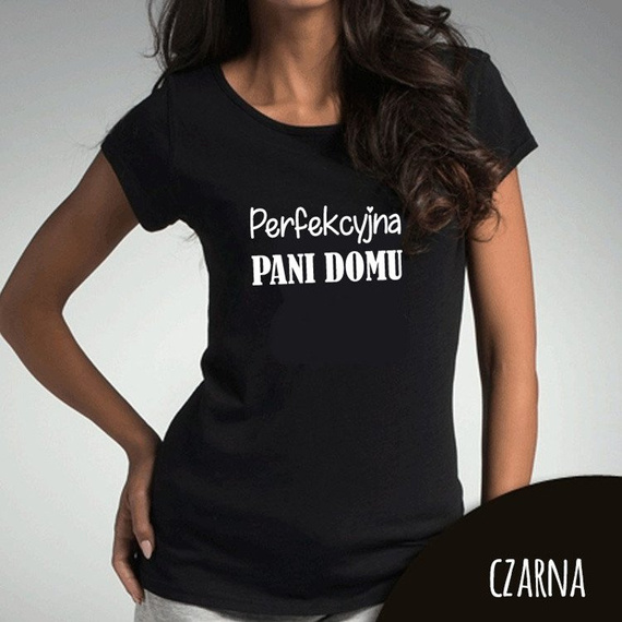 Bluzka damska "Perfekcyjna Pani Domu" Moocha czarny