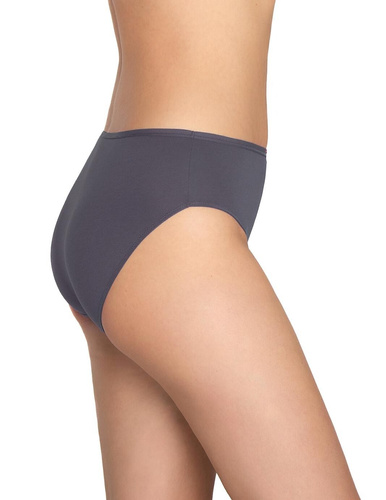 Dámské kalhotky L-120BI-96 Lama šedá grafitová bavlna, 3 balení, pohodlné a klasické