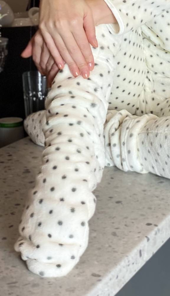 553/554 Wellsoft Smooth ponožky na spaní De Lafense - ecru malé tečky