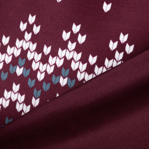 Matt Vánoční povlečení z mikrovlákna Eurofirany bordó - zdobené potiskem ve skandinávském stylu