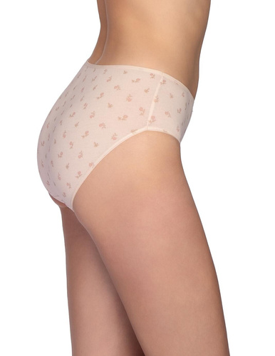 Figi L-122 BI-71 Lama Bavlněné kalhotky Bikini 3ks Květinový komfort