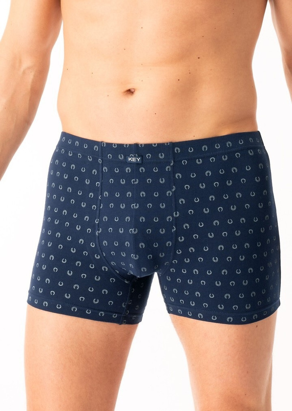 Pánské boxerky MXH 612 B25 Key navy blue - bavlněné, pohodlné, v elegantní krabičce