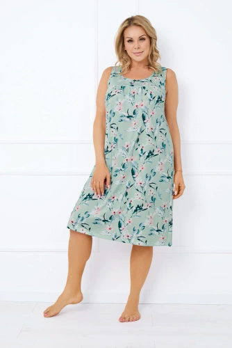 Noční košile Alwea, široká ramínka Italian Fashion - zelená