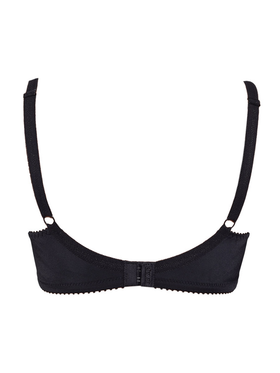 Donna 1962 Měkká podprsenka s kosticemi z mikrovlákna, bavlna, černá