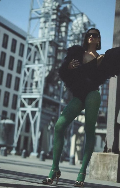 1236 Galia Punčocháče 80 den Gabriella botigla - vzorované, sametové, 3D technologie