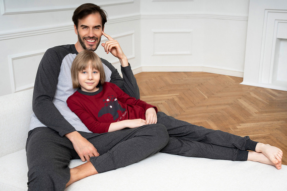 Chlapecké pyžamo Morten Italian Fashion burgundy/c.melange