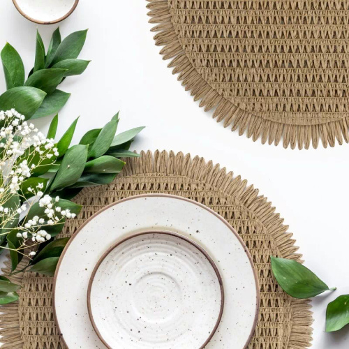 Podložka na stůl Eurofirany elegantní podložka pod talíře glamour Joan natural