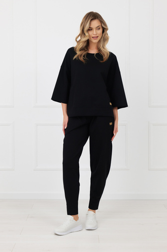 Kalhoty Kaori Italian Fashion 220 g/m² bavlna elastan