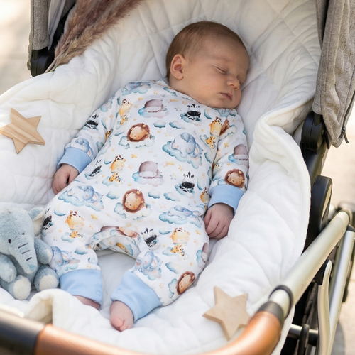 ABN-5609 Little Dreamers Nini dětský župan z organické bavlny - 100% bezpečnost, bezniklové zapínání, polská výroba