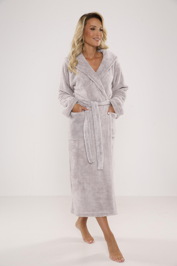 807 Dlouhý dámský župan Luna II Forex - šedý