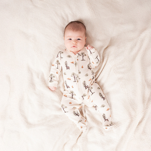 218031 Bavlněné pyžamo Yogi Bear Nicol - lesní vzor, dlouhý rukáv