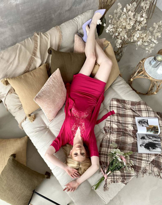 879 Agnes Forex noční košile - amarantová