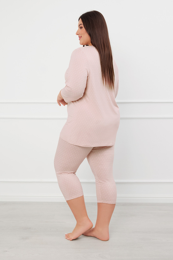 Puntini Dámské 3/4 pyžamo Italian Fashion - pudrově růžové