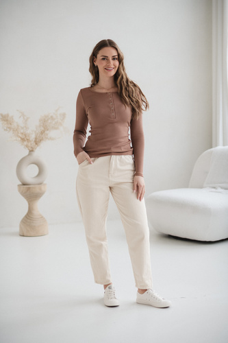 Tummy Milk&Love těhotenská a kojicí halenka viskóza toffee