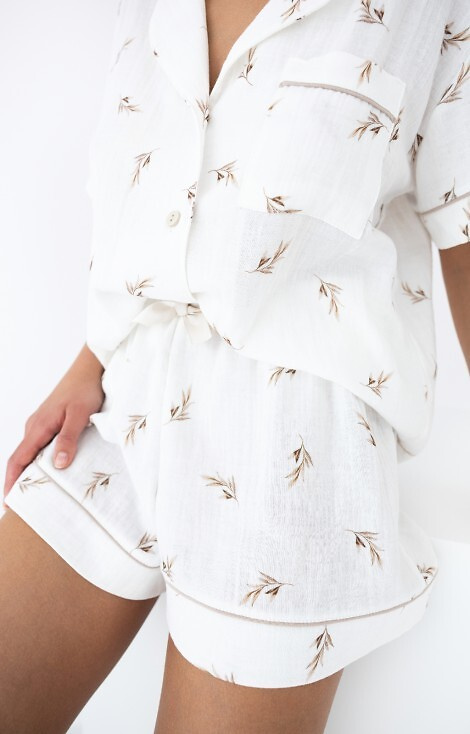 Sensis Nastia Dámské mušelínové pyžamo - ecru