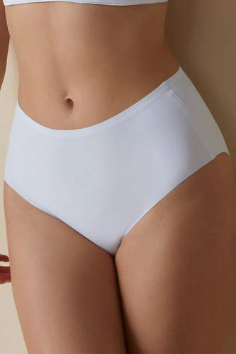 503 Dámské maxi kalhotky Braga Selene bílé - vysoký střih, bezešvé, tvarující