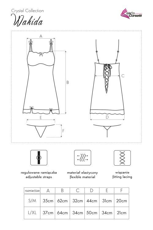 Wahida LC 90189 Set, košilka a tanga LivCo Corsetti Fashion