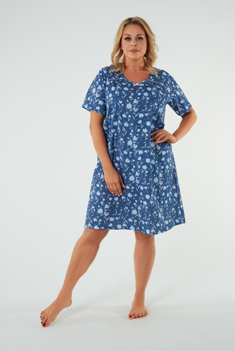 Noční košile Agalia, krátký rukáv Italská móda - potisk