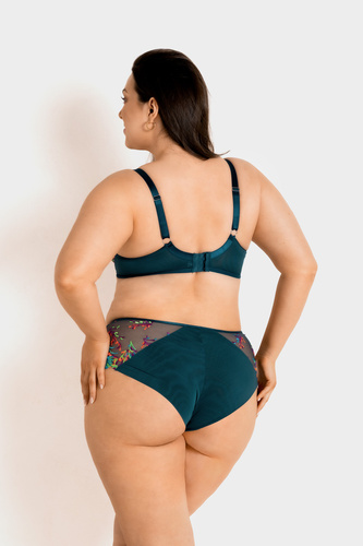 19233 Illusion Soft Mediolano - měkká podprsenka s barevnou výšivkou, průhledná síťovina