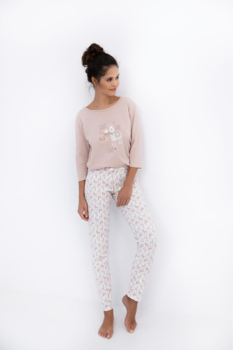 Dámské pyžamo Milani Sensis - 100% bavlna, lama, 3/4 rukávy