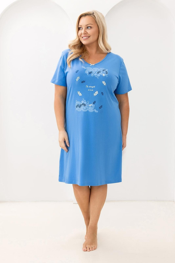 Dámská noční košile 178 Regina z bavlny ke kolenům – pohodlí na spaní