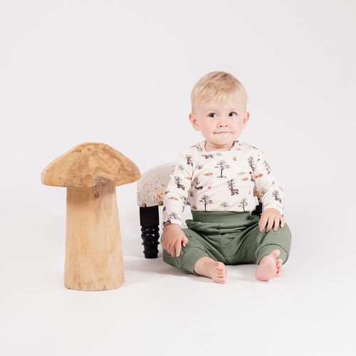 218138 Dětská halenka Yogi Bear Nicol - bavlna, dlouhý rukáv, lesní vzor